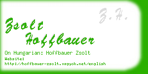 zsolt hoffbauer business card
